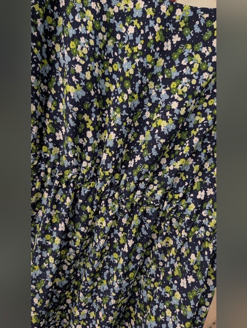 Michael Kors Blue Green and White Floral Maxi Dress Woman's Sz P/M. - Picture 4 of 10